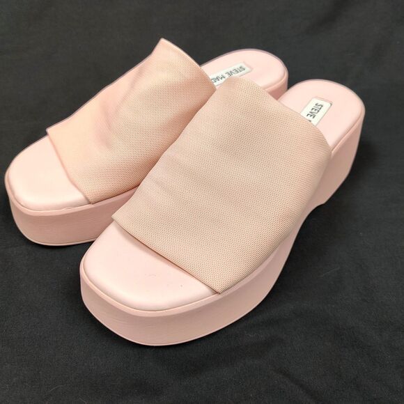 ♡ Steve Madden ♡ Slinky 30 Platform Slide Sandal in Blush - Picture 2 of 5